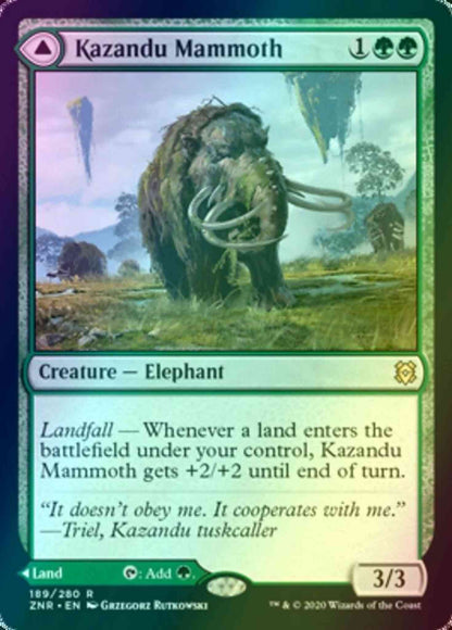 Kazandu Mammoth // Kazandu Valley [189] [Zendikar Rising] [Foil]