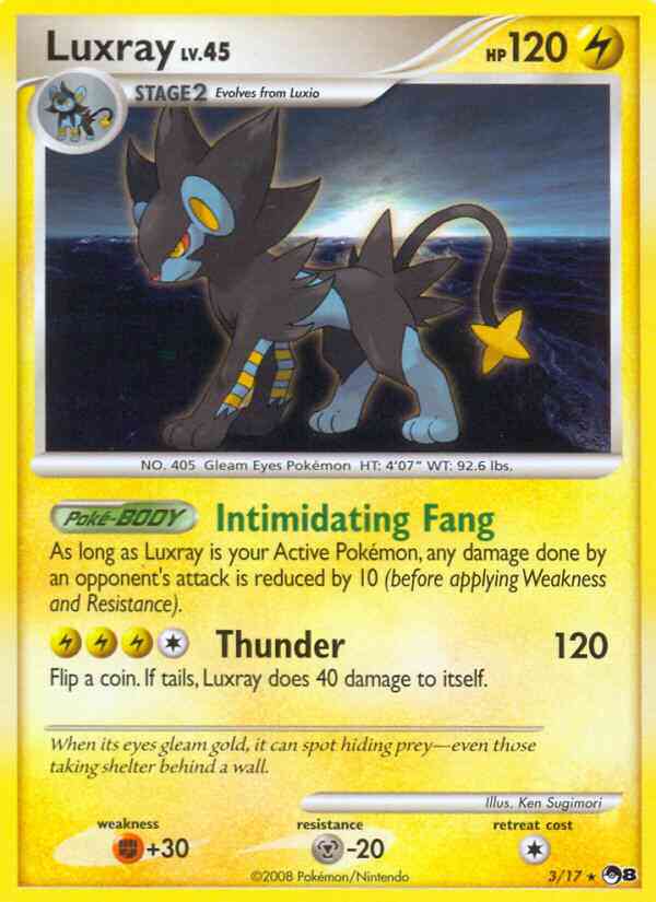 Luxray - 3/17 - Rare [pop8-3] [Holo]