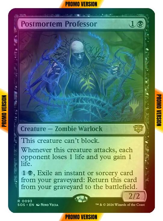 Postmortem Professor [93p] [Promo Pack] [Secrets of Strixhaven Promos] [Foil]