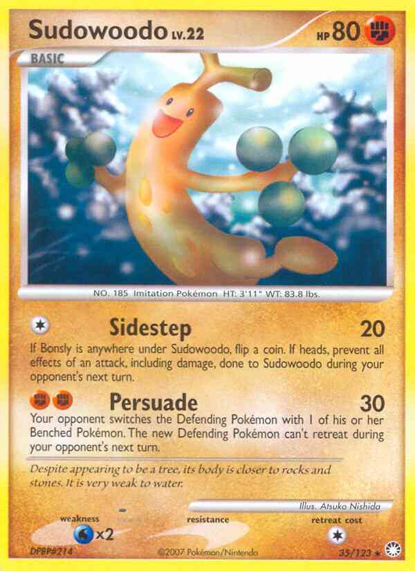 Sudowoodo - 35/123 - Rare [dp2-35] [Non-Holo]