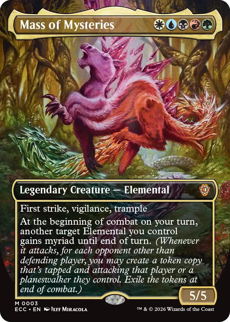 Mass of Mysteries [3] [Borderless] [Lorwyn Eclipsed: Commander] [Non-Foil]