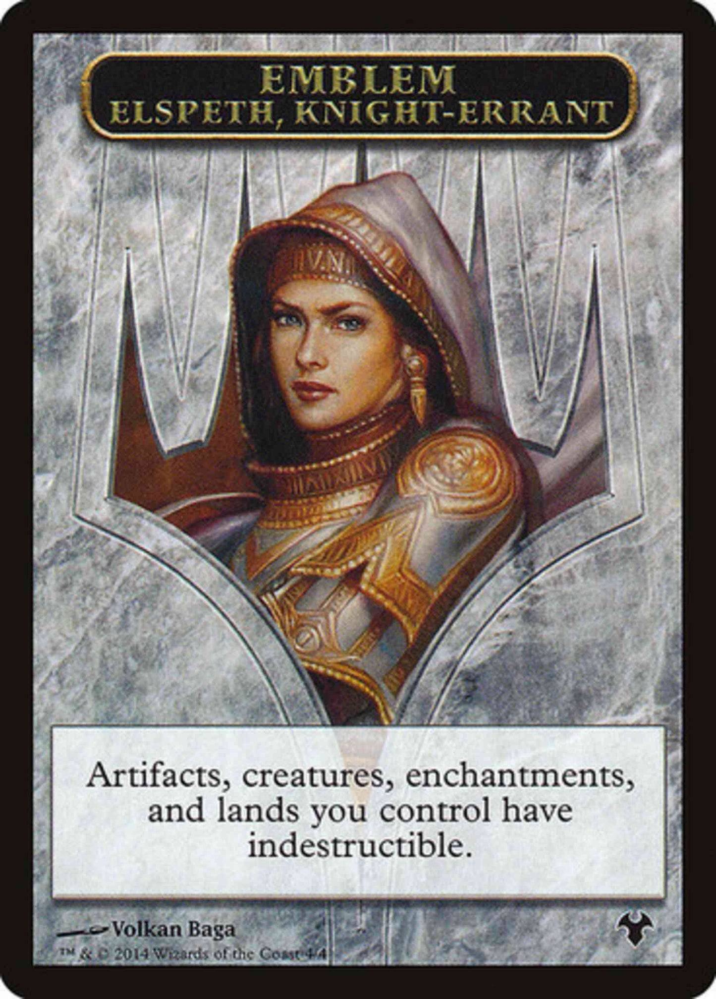 Elspeth, Knight-Errant Emblem (04) // Soldier Token (01) [Modern Event Deck 2014 Tokens] [Non-Foil]