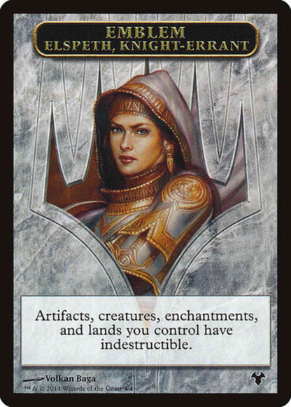 Elspeth, Knight-Errant Emblem (04) // Soldier Token (01) [Modern Event Deck 2014 Tokens] [Non-Foil]