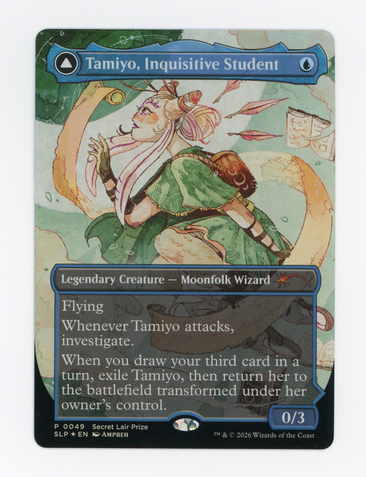 Tamiyo, Inquisitive Student // Tamiyo, Seasoned Scholar — Borderless|Foil — ID 18920