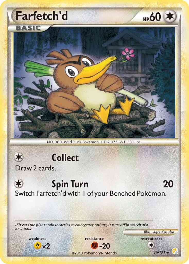Farfetch'd - 19/123 - Rare [hgss1-19] [Non-Holo]