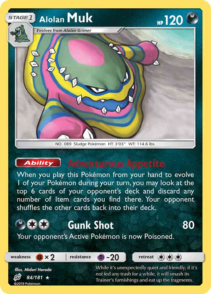Alolan Muk - 84/181 - Rare [sm9-84] [Reverse Holo]