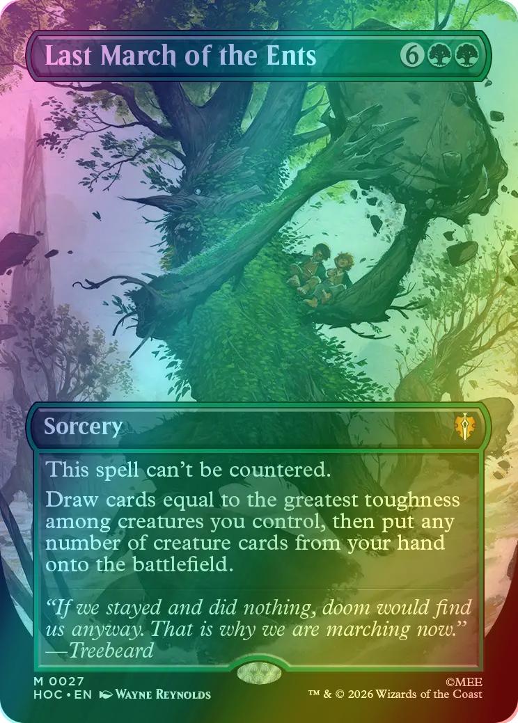 Last March of the Ents [27] [Borderless] [Classic Artist] [Box Topper] [The Hobbit: Commander] [Foil]