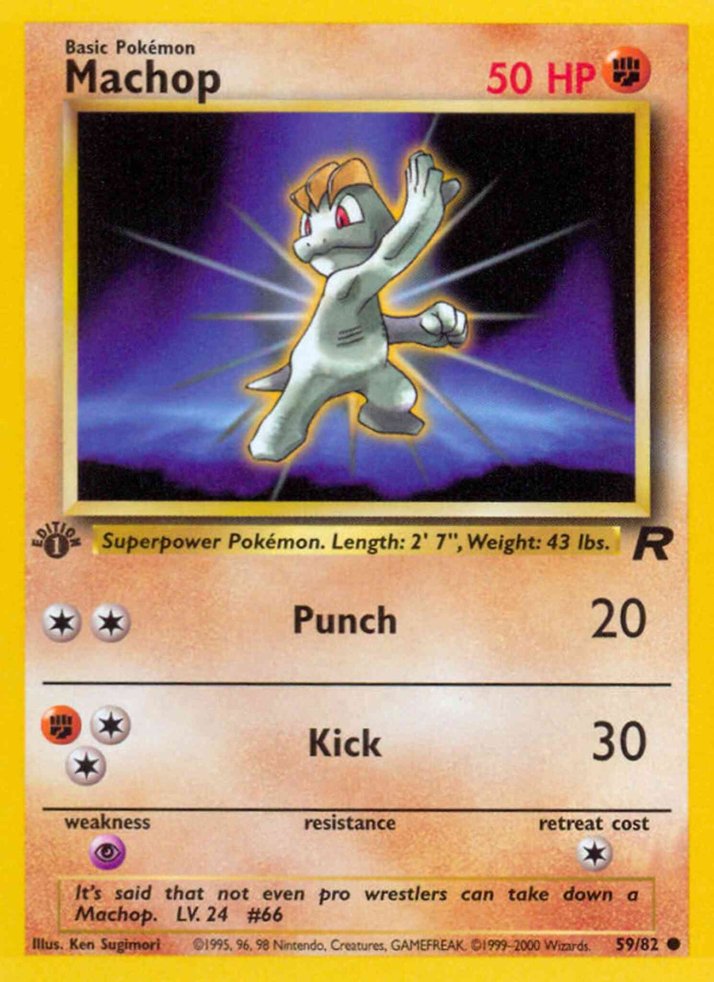 Machop - 59/82 - Common - 1st Edition [base5-59] [Non-Holo]