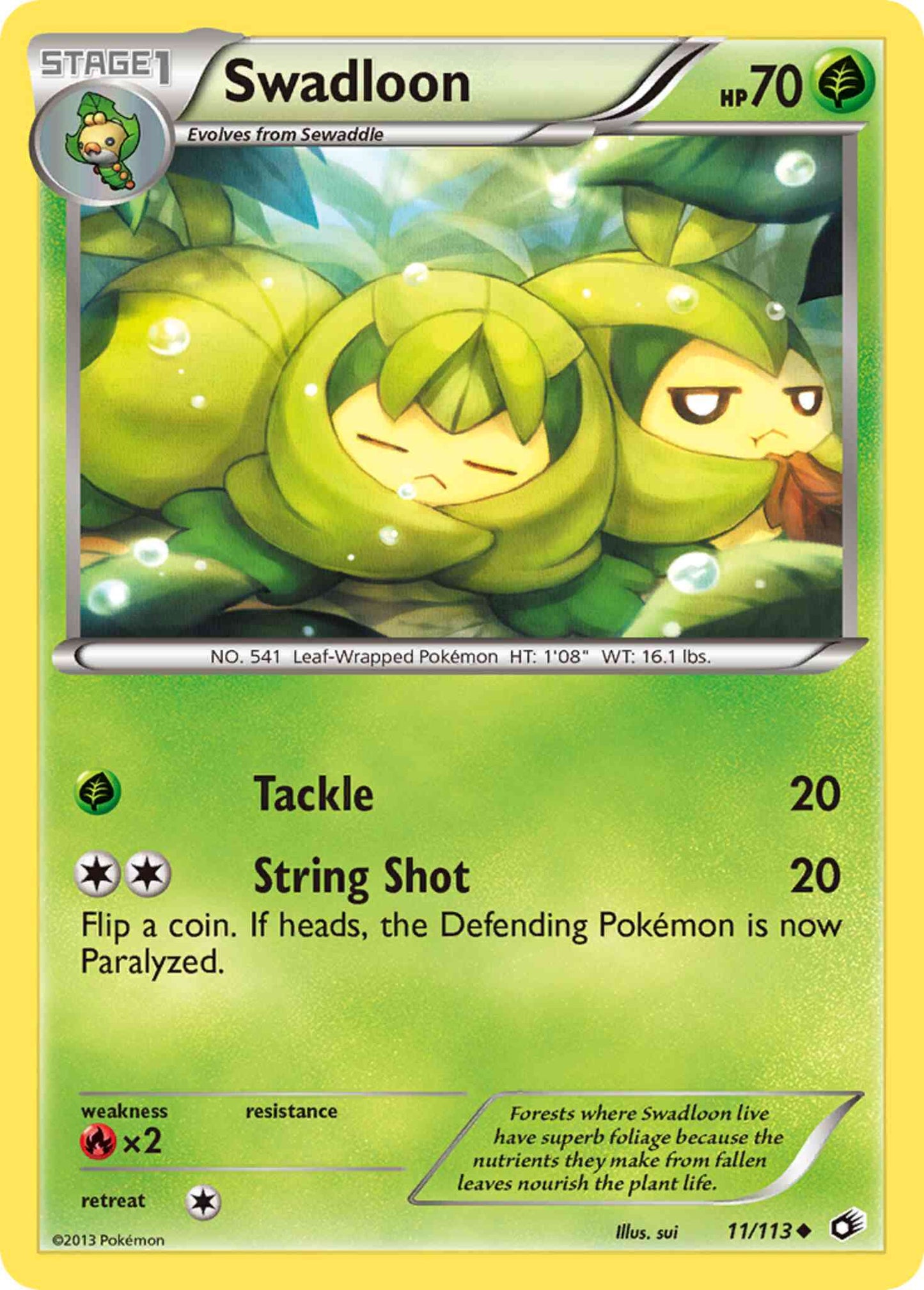 Swadloon - 11/113 - Uncommon [bw11-11] [Reverse Holo]