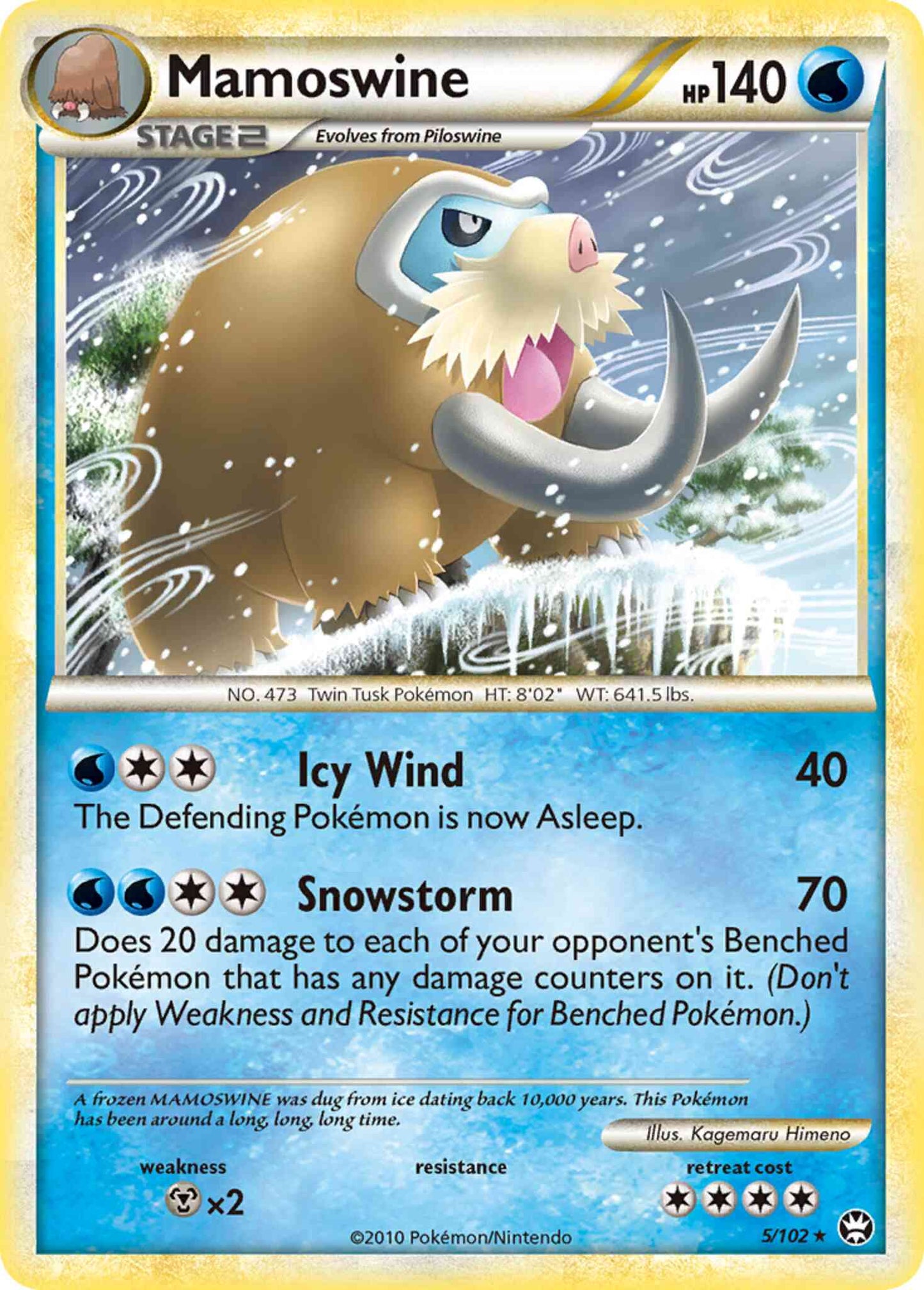 Mamoswine - 5/102 - Rare Holo [hgss4-5] [Reverse Holo]