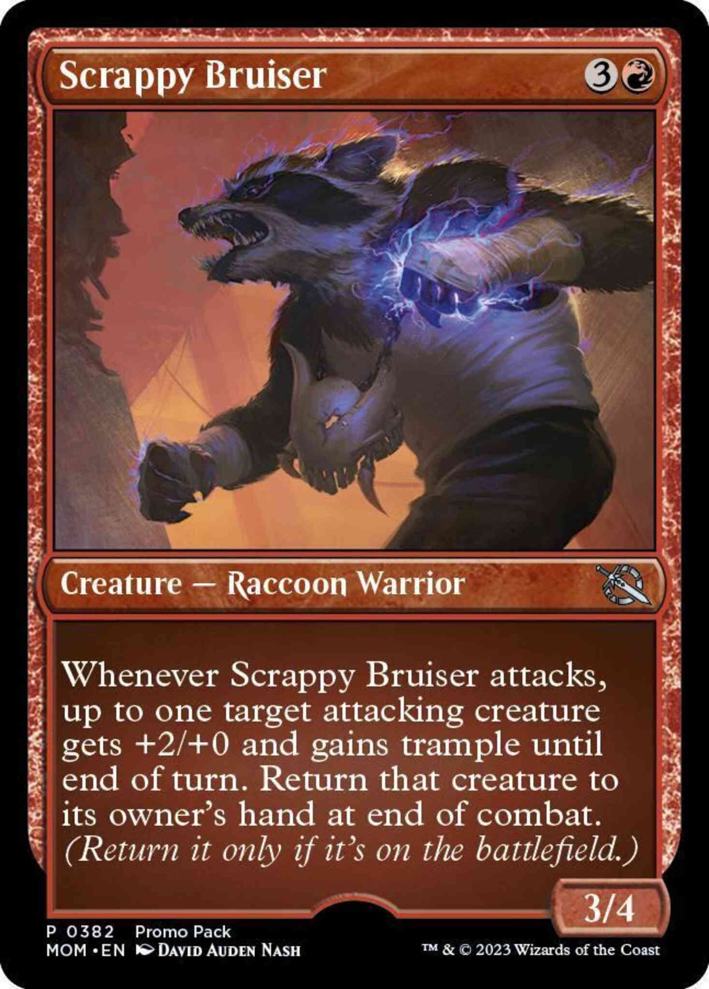 Scrappy Bruiser [382] [Dark Frame Promo Pack] [March of the Machine] [Non-Foil]