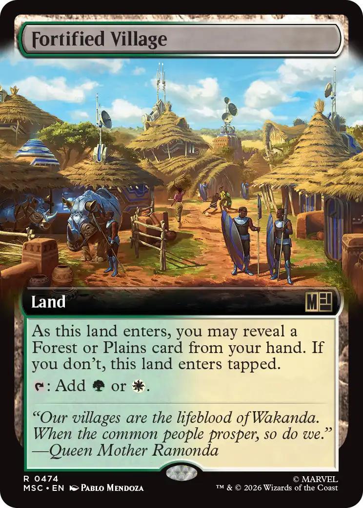 Fortified Village [474] [Extended Art] [Marvel Super Heroes: Commander] [Non-Foil]