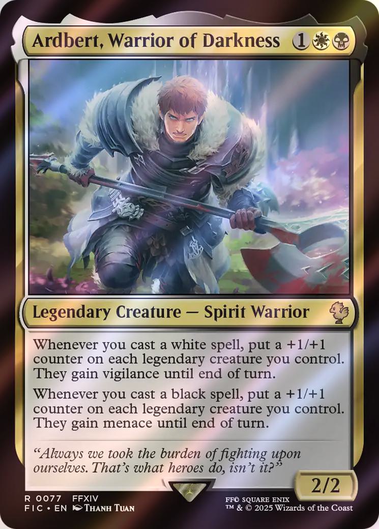 Ardbert, Warrior of Darkness [77] [FINAL FANTASY: Commander] [Surge Foil]