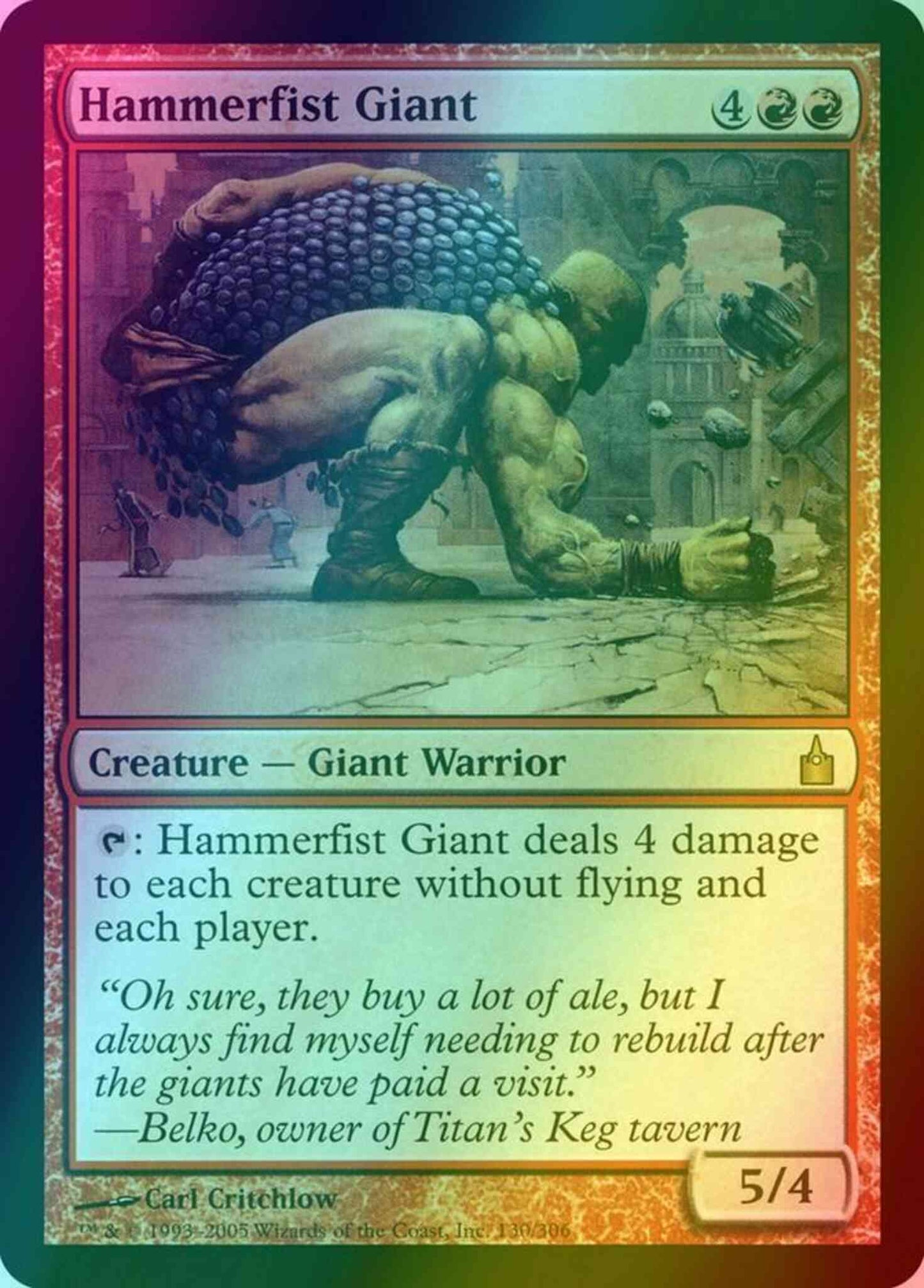 Hammerfist Giant [130] [Ravnica City Of Guilds] [Foil]