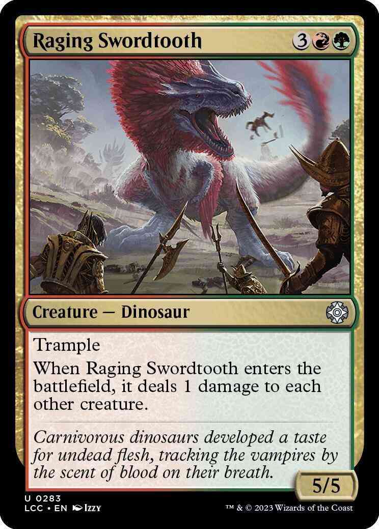 Raging Swordtooth [283] [The Lost Caverns of Ixalan: Commander] [Non-Foil]