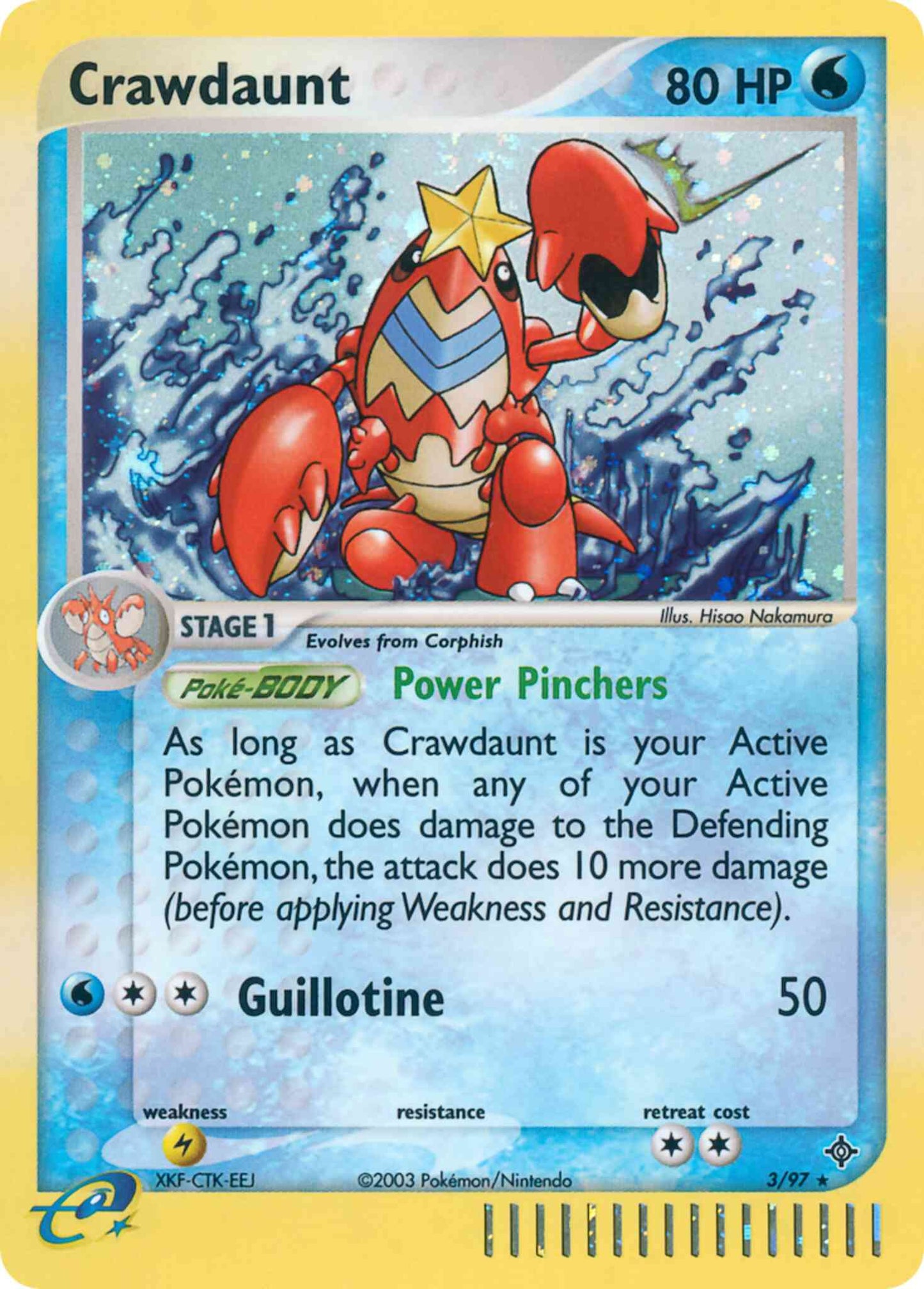 Crawdaunt - 3/97 - Rare Holo [ex3-3] [Holo]
