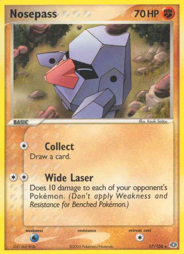 Nosepass - 17/106 - Rare [ex9-17] [Reverse Holo]