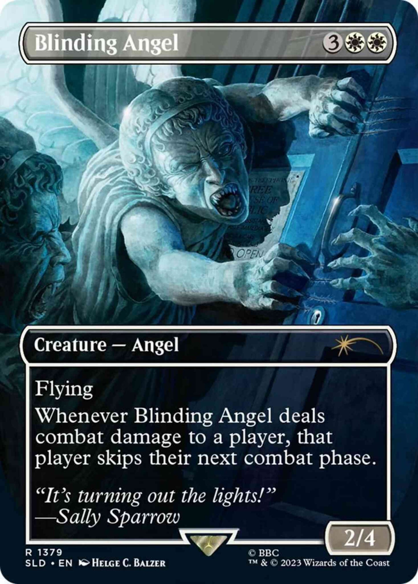 Blinding Angel [1379] [Borderless] [Doctor Who: Weeping Angels] [Secret Lair Drop] [Non-Foil]