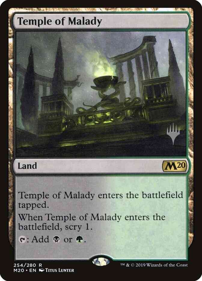 Temple of Malady [254p] [Promo Pack] [Core Set 2020 Promos] [Non-Foil]