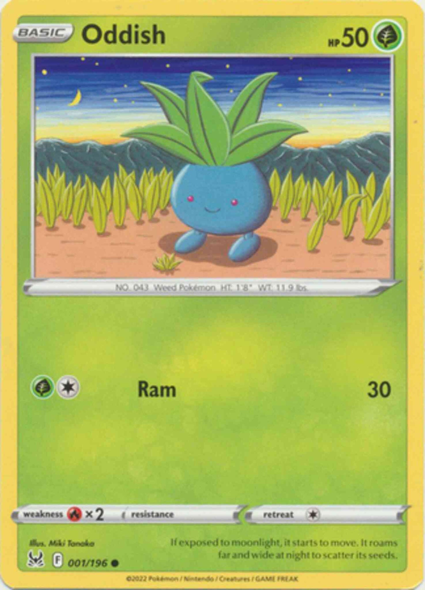 Oddish - 001/196 - Common [swsh11-001] [Non-Holo]