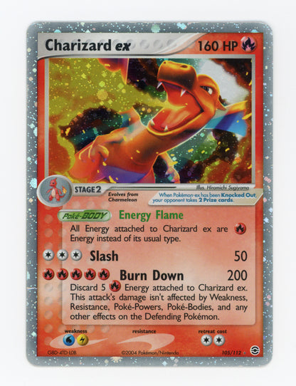 Charizard ex — Damaged|Rare Holo EX — ID 18942