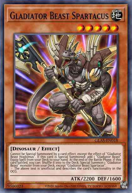 Gladiator Beast Spartacus - GLAS-EN018 - Rare - 1st Edition