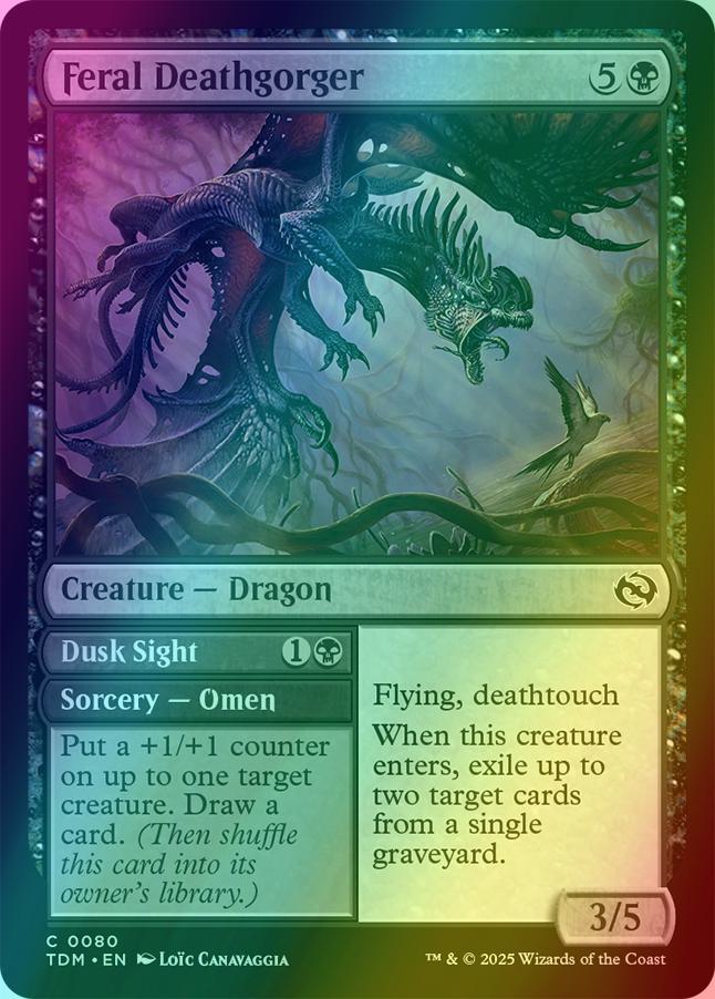 Feral Deathgorger // Dusk Sight [80] [Tarkir: Dragonstorm] [Foil]