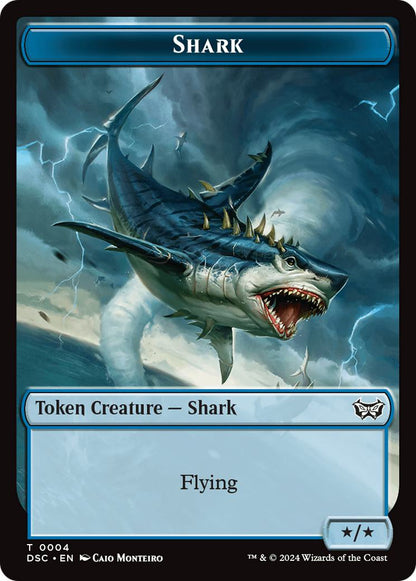 Copy Token (01) // Shark Token (04) [Duskmourn: House of Horror: Commander: Tokens] [Non-Foil]