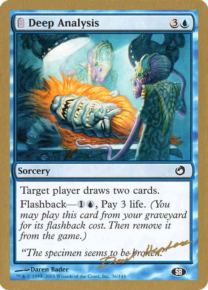 Deep Analysis [dh36sb] [Dave Humpherys] [Sideboard] [World Championship Decks 2003] [Non-Foil]