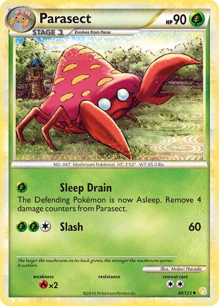 Parasect - 48/123 - Uncommon [hgss1-48] [Non-Holo]