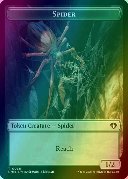 Spider Token (36) // The Monarch Token (50) [Commander Masters: Tokens] [Foil]