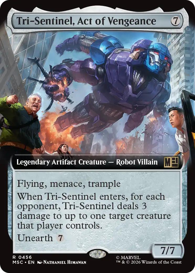 Tri-Sentinel, Act of Vengeance [456] [Extended Art] [Marvel Super Heroes: Commander] [Non-Foil]