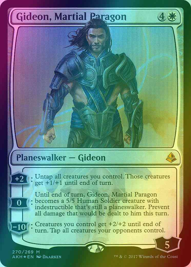 Gideon, Martial Paragon [Planeswalker Deck Exclusive] [270] [Amonkhet] [Foil]