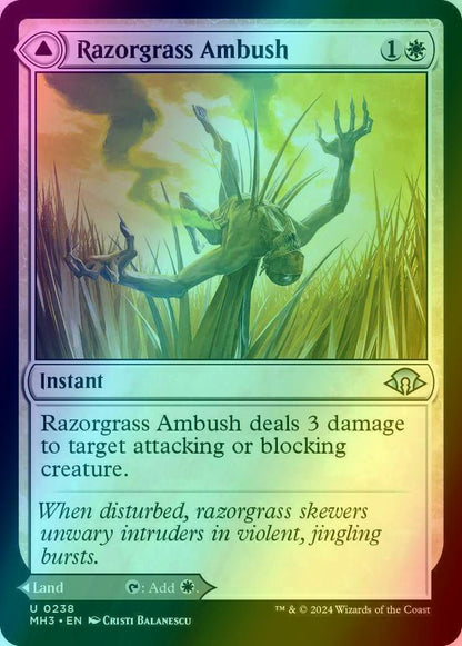 Razorgrass Ambush // Razorgrass Field [238] [Modern Horizons 3] [Foil]