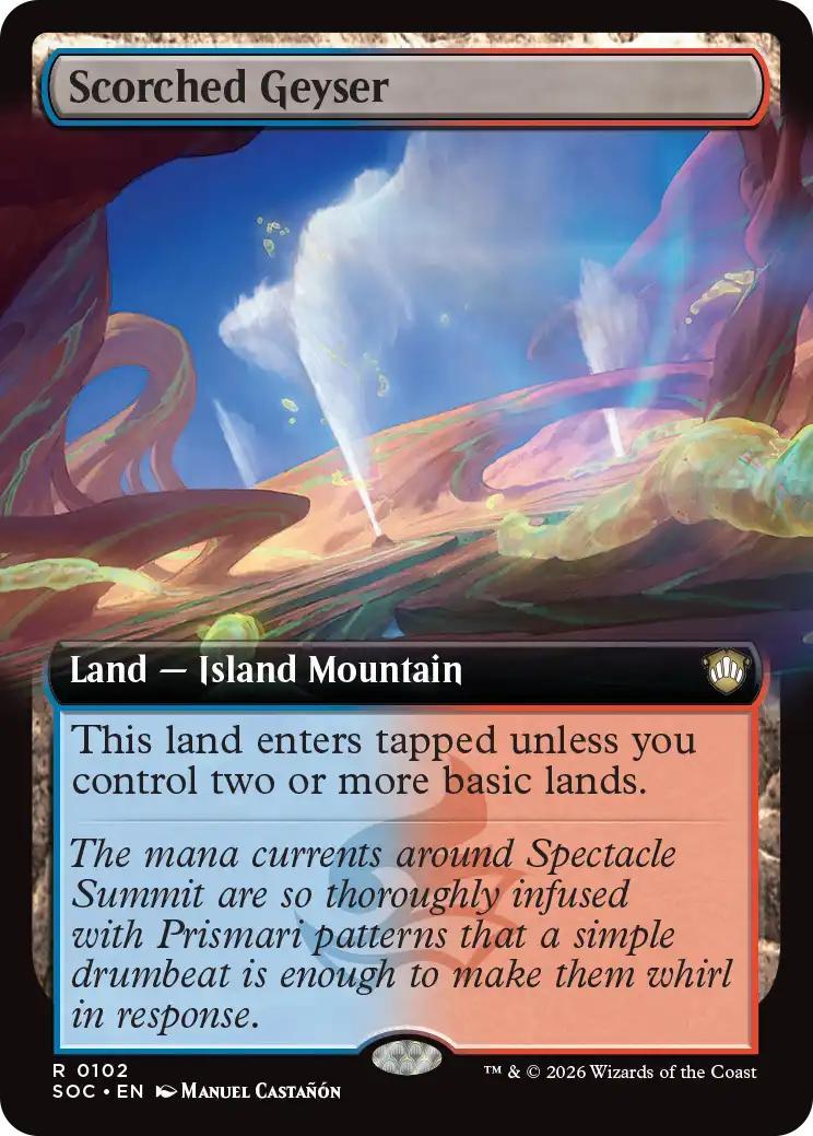 Scorched Geyser [102] [Extended Art] [Secrets of Strixhaven: Commander] [Non-Foil]