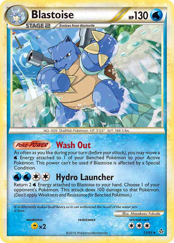 Blastoise - 13/95 - Rare [hgss2-13] [Non-Holo]