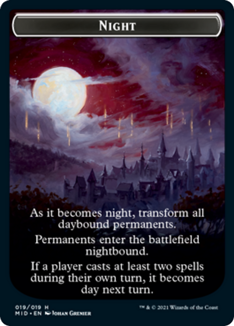 Day Token (19) // Night Token (19) [Innistrad: Midnight Hunt: Tokens] [Non-Foil]