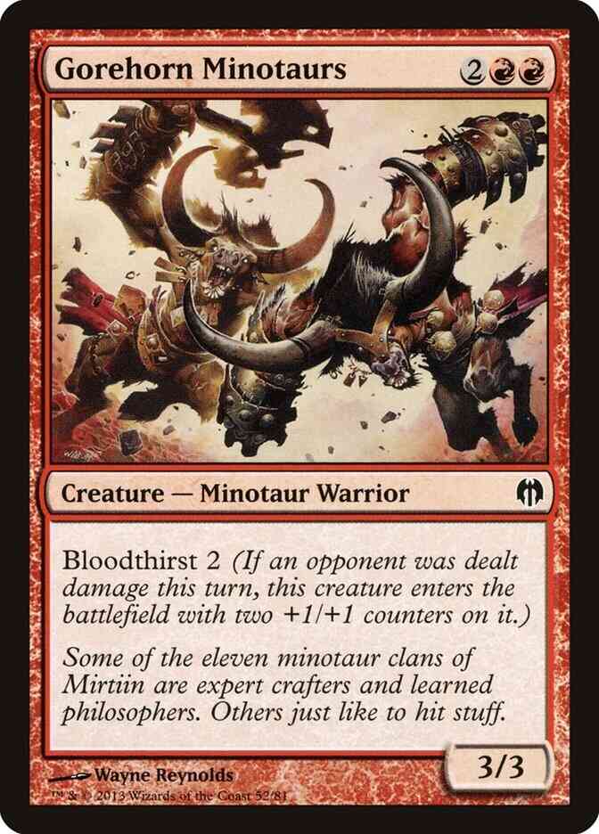 Gorehorn Minotaurs [52] [Duel Decks Heroes vs Monsters] [Non-Foil]