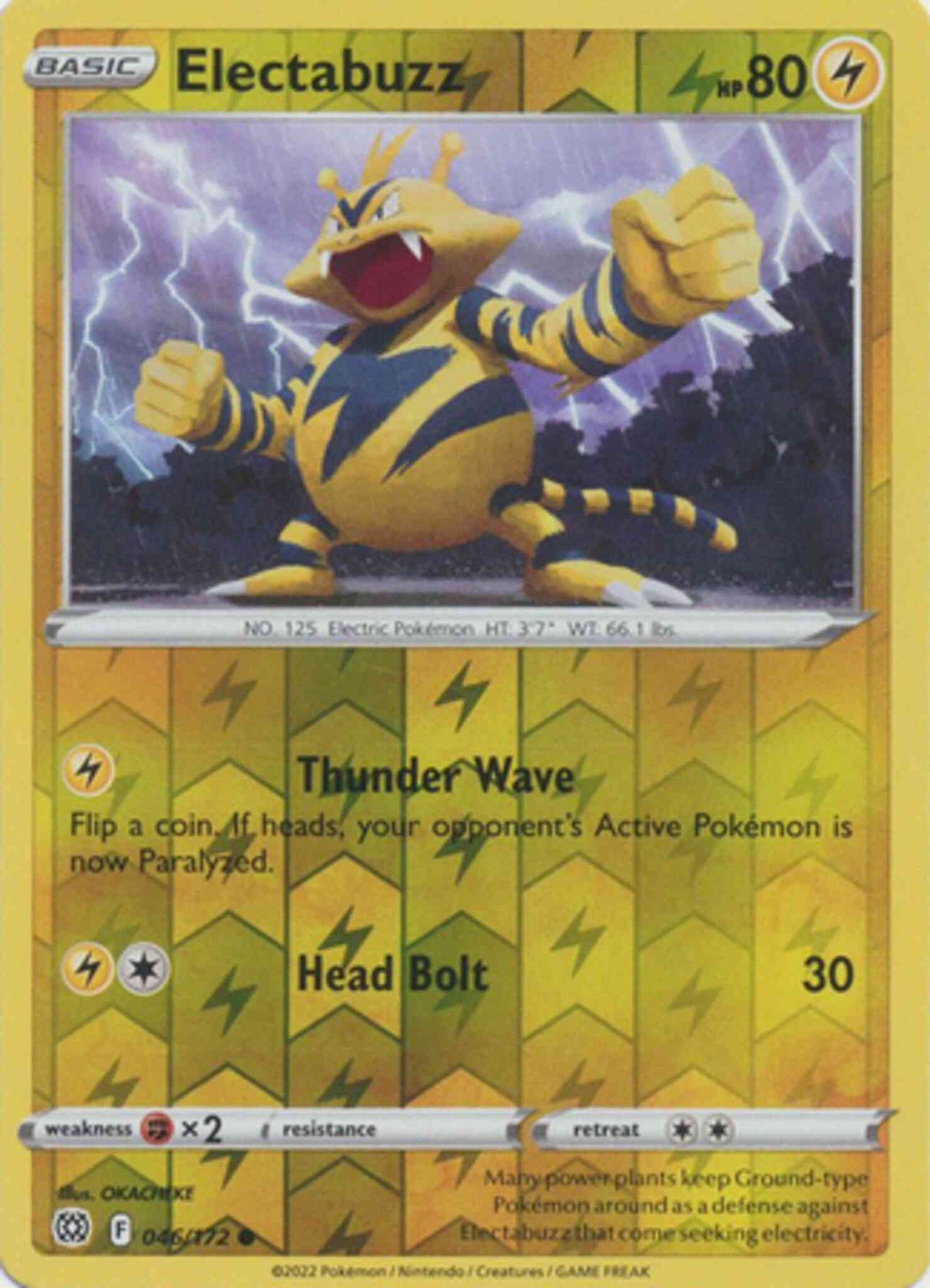 Electabuzz - 046/172 - Common [swsh9-046] [Reverse Holo]