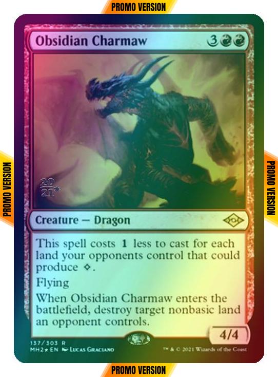 Obsidian Charmaw [Prerelease] [137S] [Modern Horizons 2 Promos] [Foil]