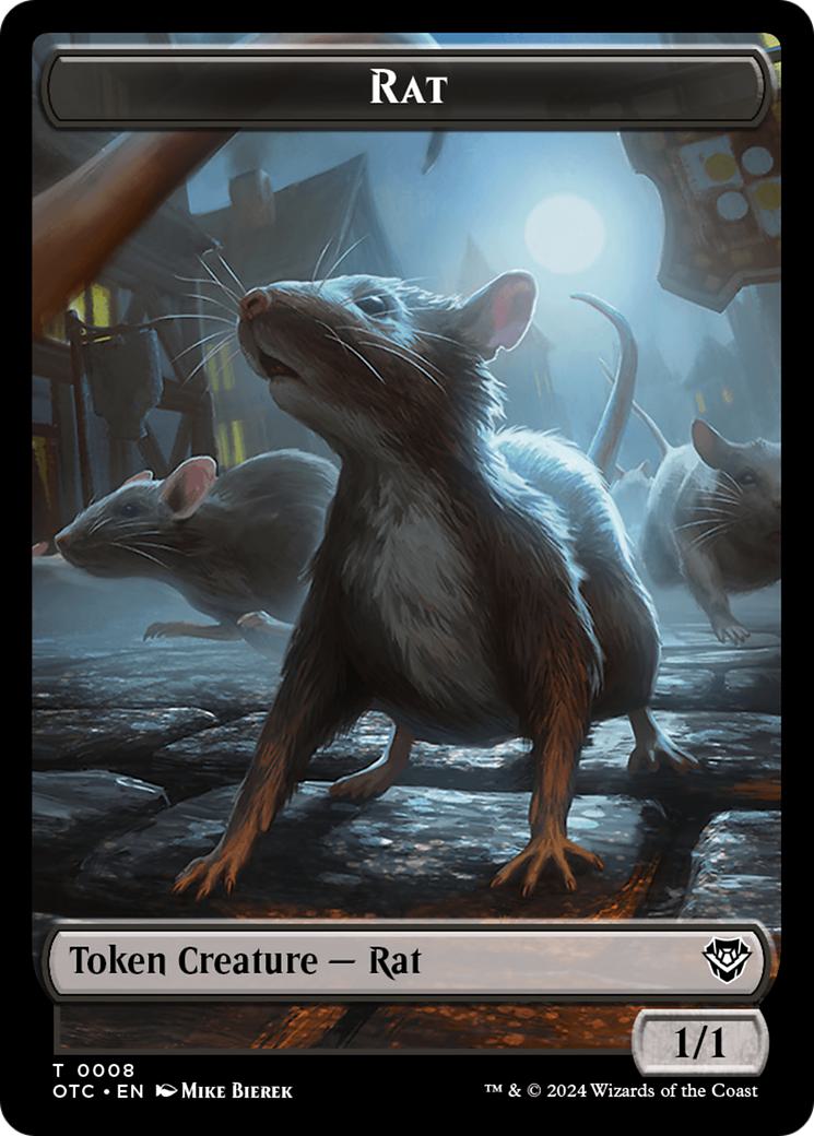 Blood Token (24) // Rat Token (08) [Outlaws of Thunder Junction: Commander: Tokens] [Non-Foil]
