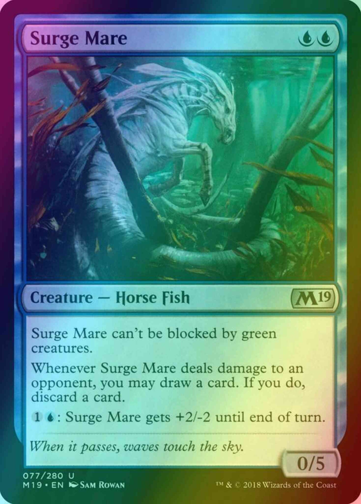 Surge Mare [77] [Core Set 2019] [Foil]