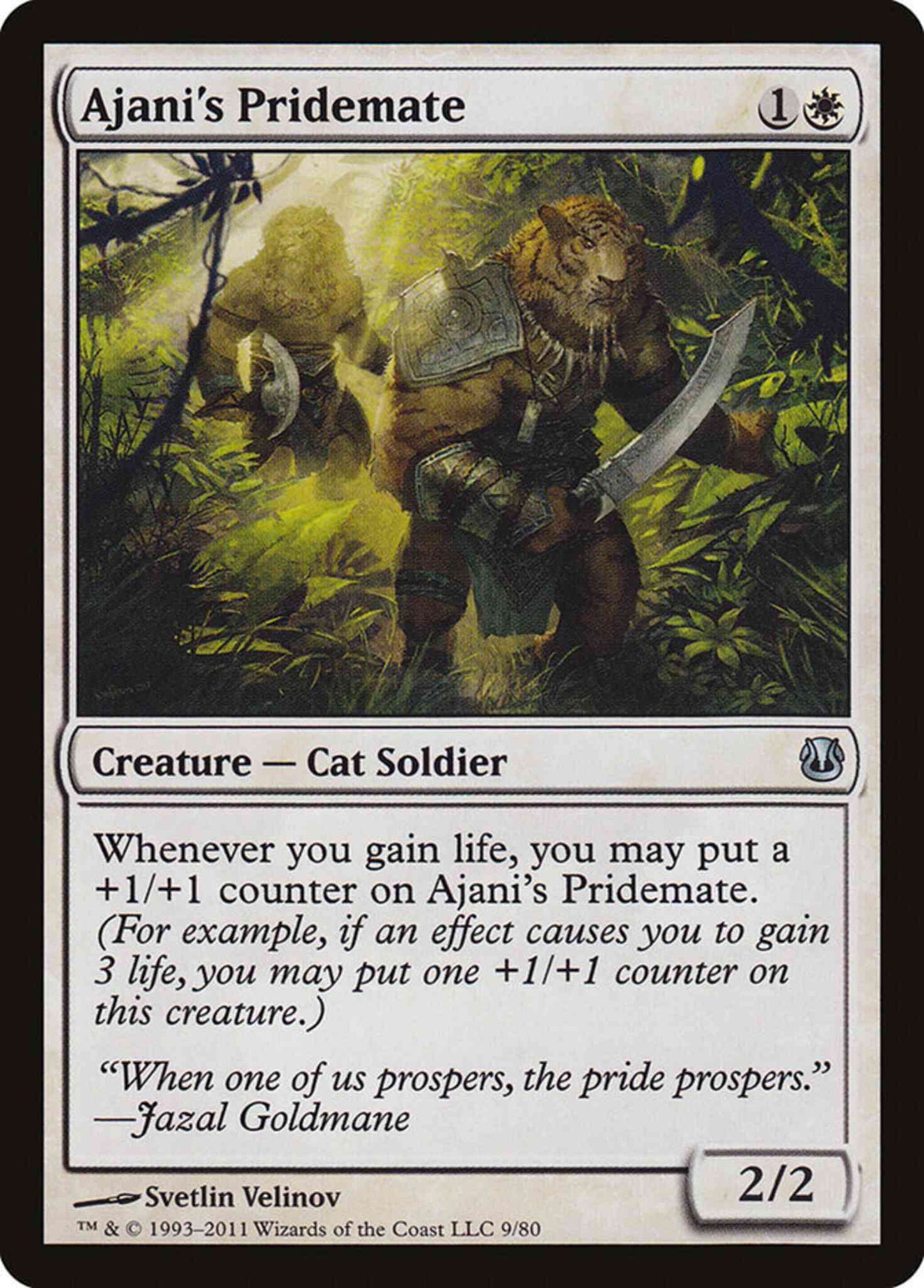 Ajani's Pridemate [9] [Duel Decks: Ajani vs. Nicol Bolas] [Non-Foil]
