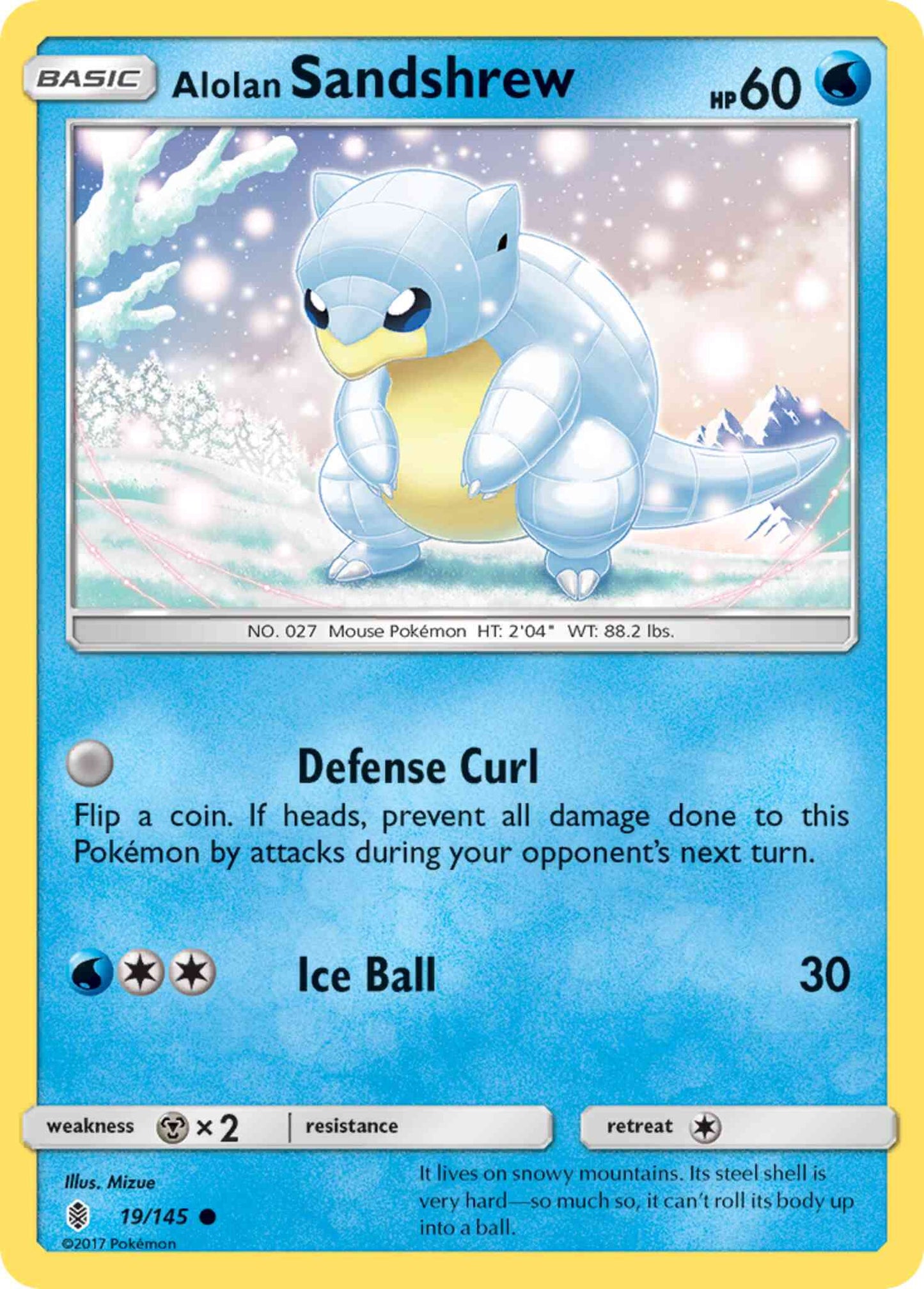 Alolan Sandshrew - 19/145 - Common [sm2-19] [Reverse Holo]