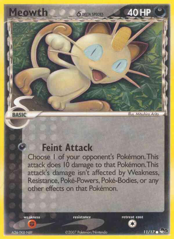 Meowth δ - 11/17 - Common [pop5-11] [Non-Holo]