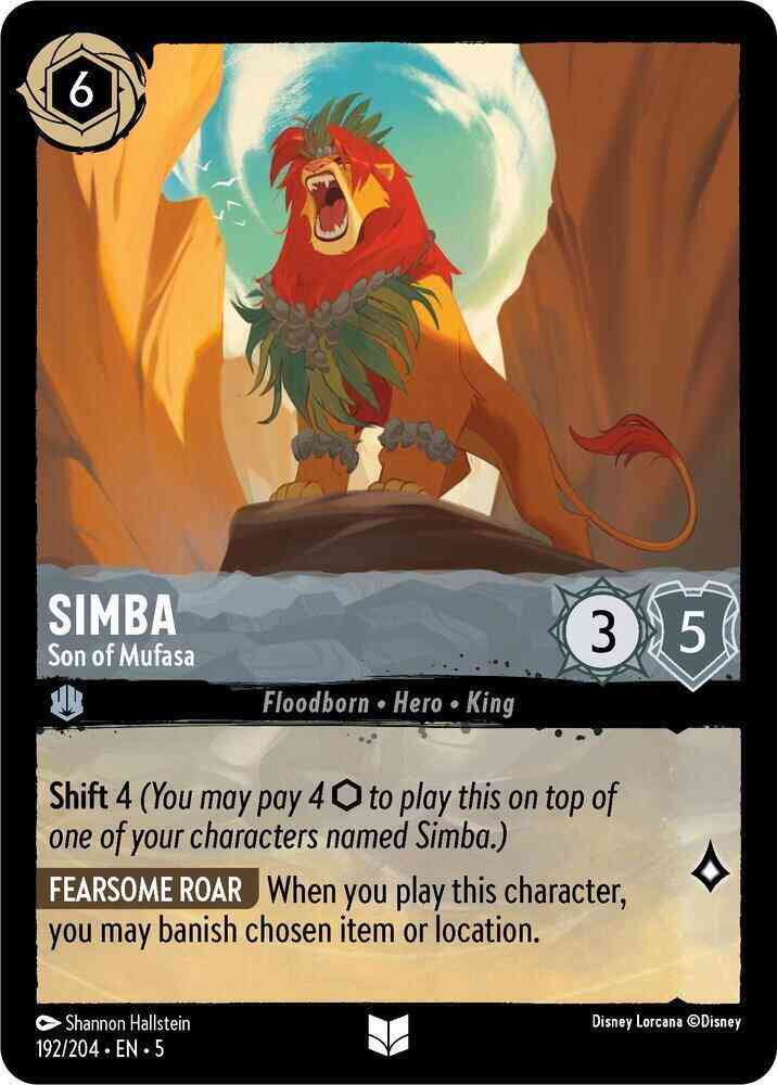 Simba - Son of Mufasa - 192/204 [Shimmering Skies] [Non-Foil]