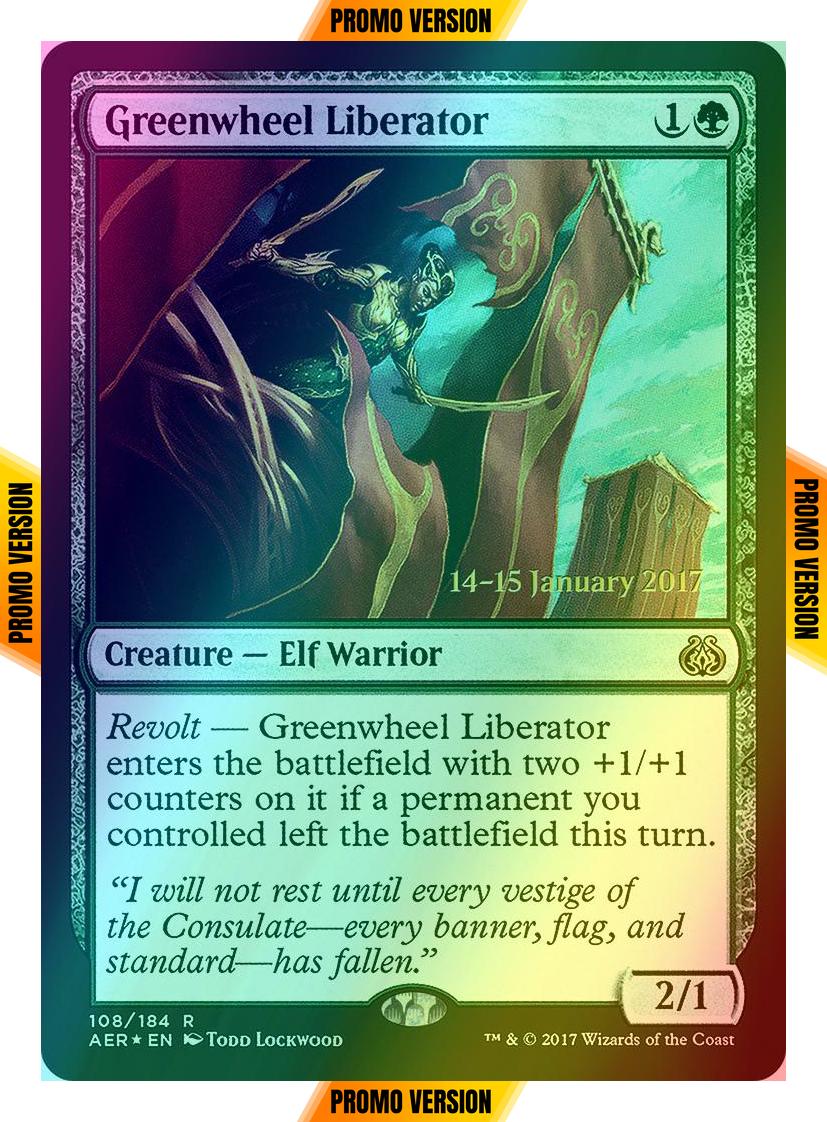 Greenwheel Liberator [108s] [Aether Revolt Promos] [Foil]