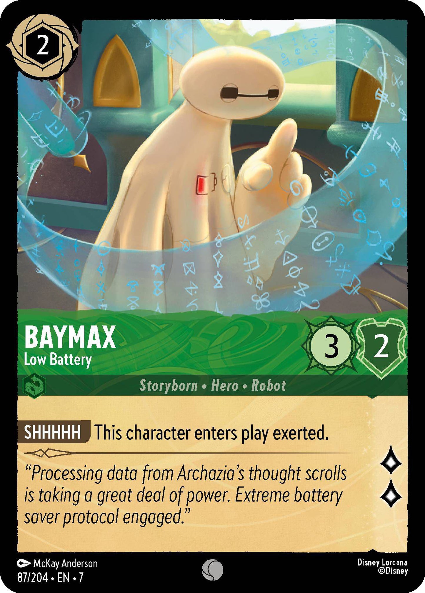 Baymax - Low Battery - 87/204 [Archazia's Island] [Non-Foil]