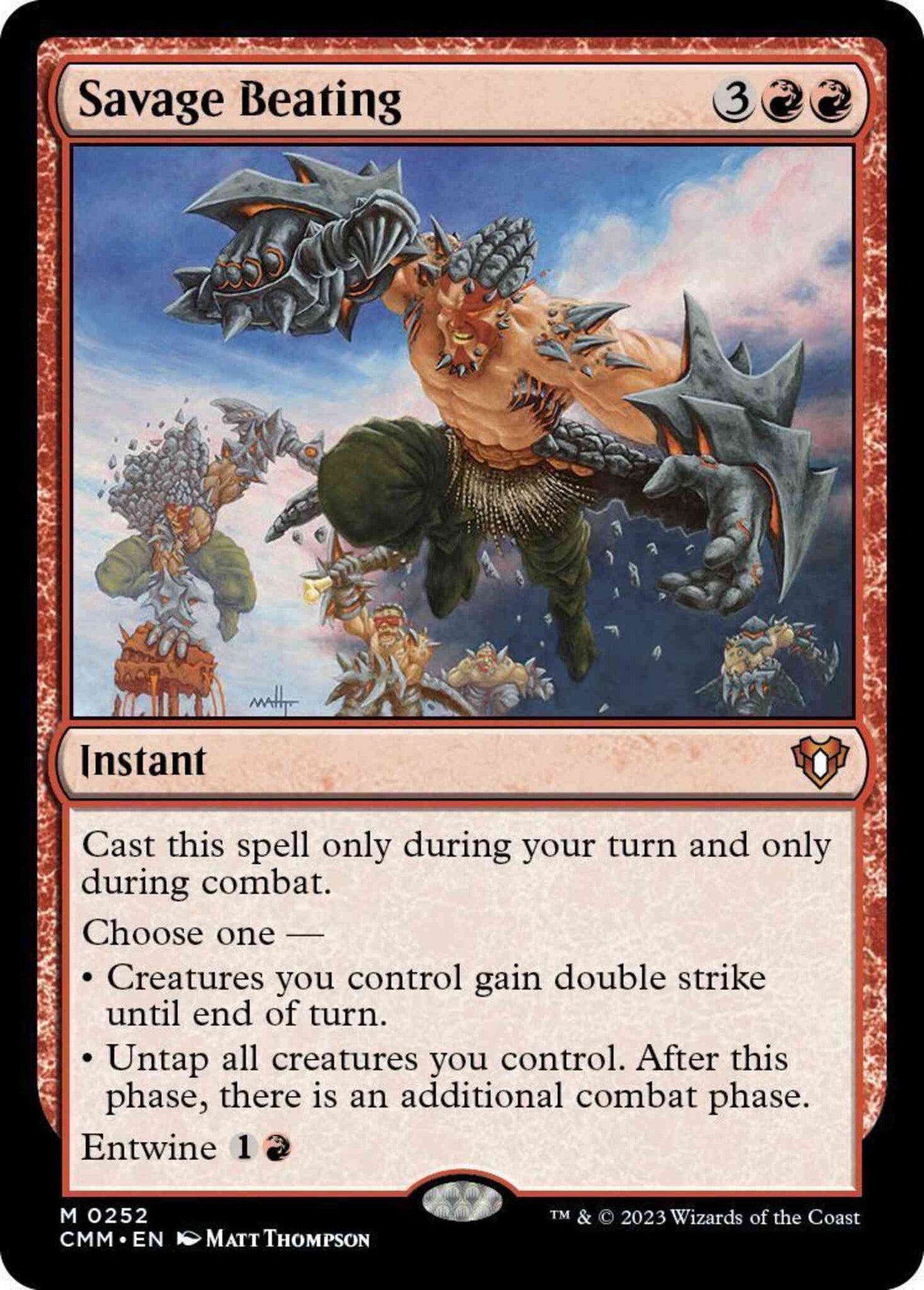 Savage Beating [252] [Commander Masters] [Non-Foil]