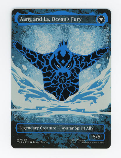 Aang, Swift Savior // Aang and La, Ocean's Fury — Borderless|Battle Pose|Neon Ink — ID 19247